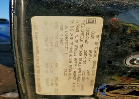 1995 GMC Sierra K1500 z USA, uszkodzony, nr VIN 1GTEK14K3SZ537011